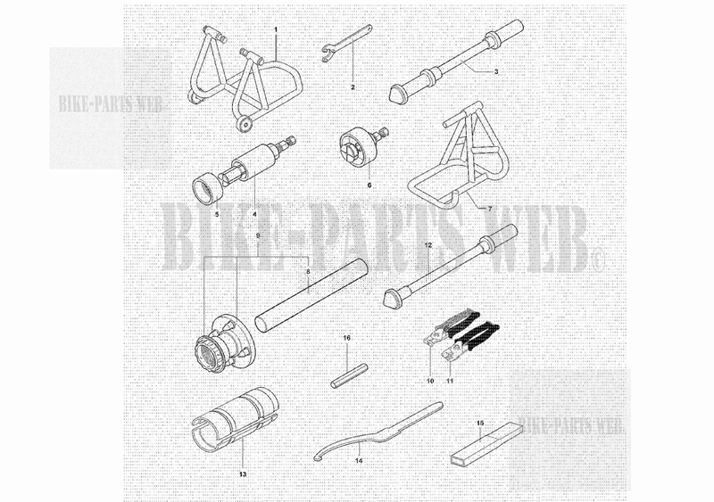 FRAME MAINTENANCE TOOLS 1 for MV Agusta TURISMO VELOCE ROSSO - LUSSO - SCS - RC SCS 2021
