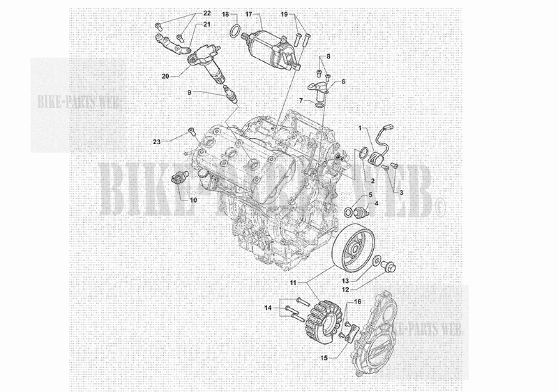 ENGINE ELECTRIC SYSTEM for MV Agusta DRAGSTER RR - RC - SCS - RC SCS - RR PIRELLI - RR AMERICA 2020