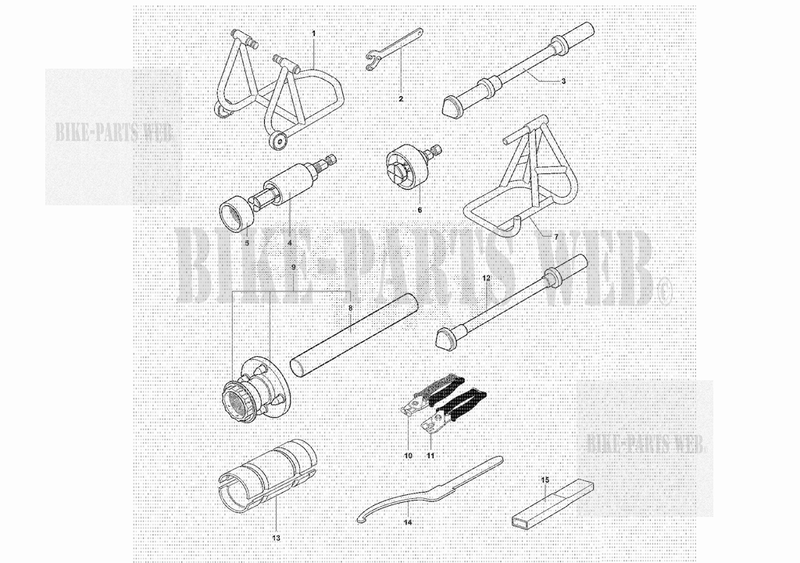 FRAME MAINTENANCE TOOLS 1 for MV Agusta DRAGSTER RR - RC - SCS - RC SCS - RR PIRELLI - RR AMERICA 2019