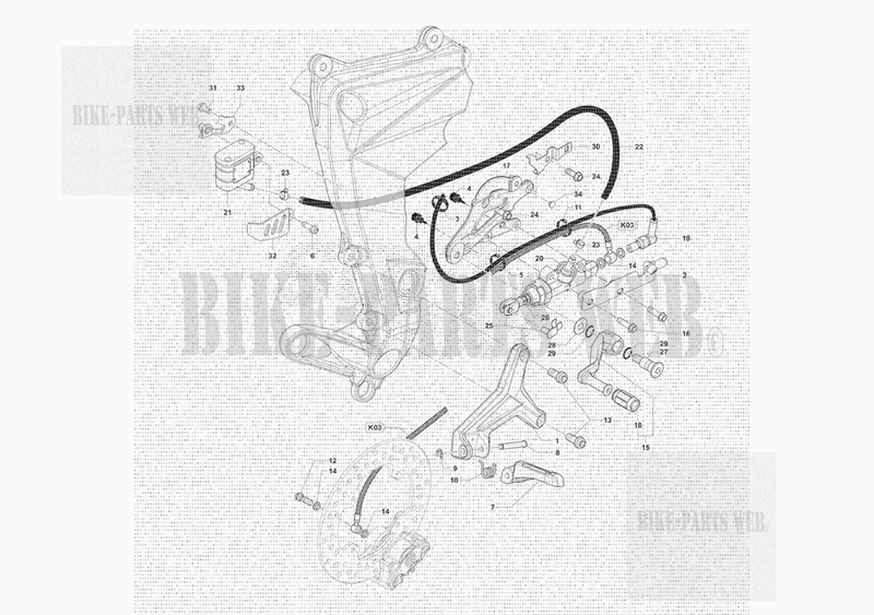 RIGHT FOOTREST AND BRAKE PEDAL for MV Agusta SUPERVELOCE 800 2023