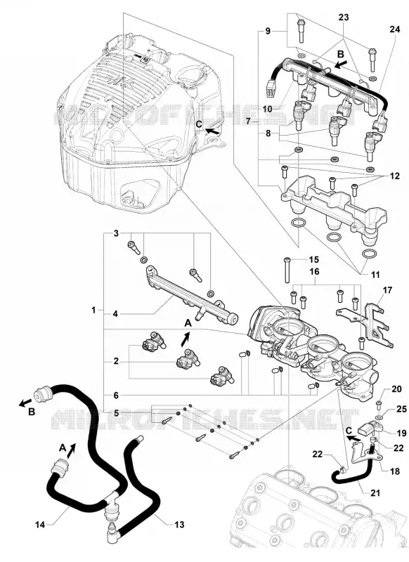 FUEL INTAKE SYSTEM MV Agusta moto F3 2013 F3 675  F3 675