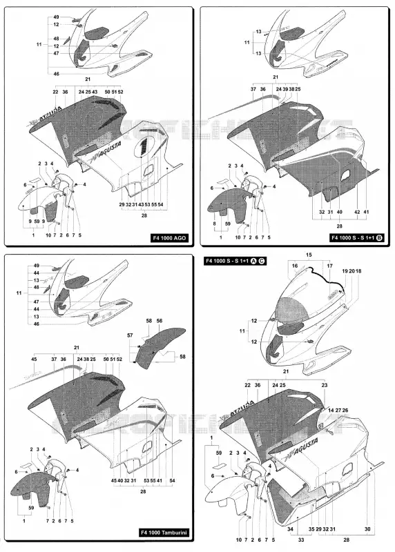 FAIRING   MV Agusta moto F4 2005 F4 1000S  F4 1000S