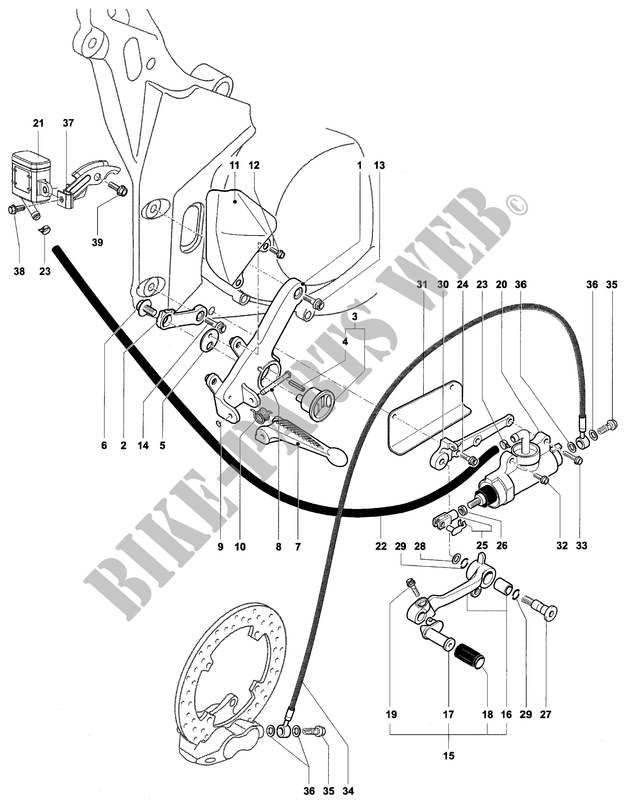 RIGHT FOOTREST for MV Agusta F4 1000S 1+1 2004