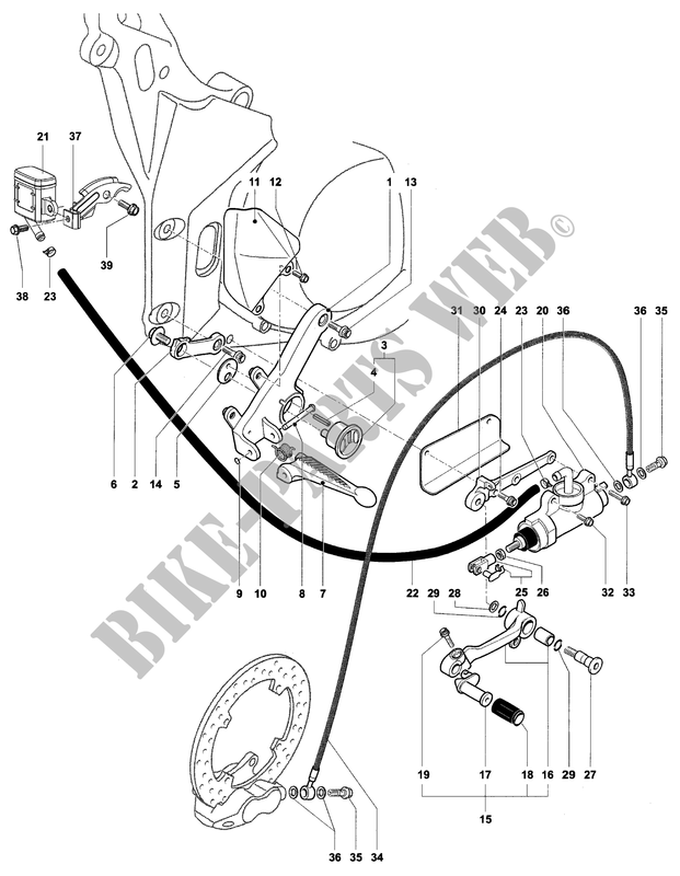 RIGHT FOOTREST for MV Agusta F4 1000R 1+1 2006