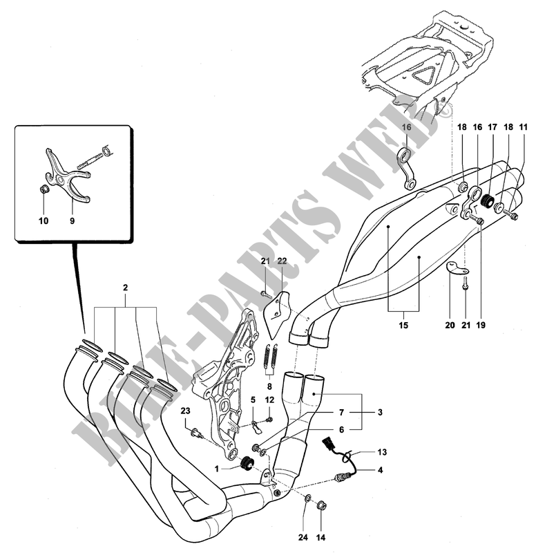 EXHAUST SYSTEM for MV Agusta F4 312R 1000 1+1 2008