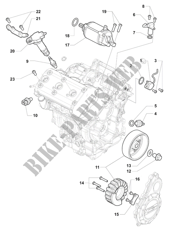 ENGINE ELECTRIC SYSTEM for MV Agusta RIVALE 800 2014