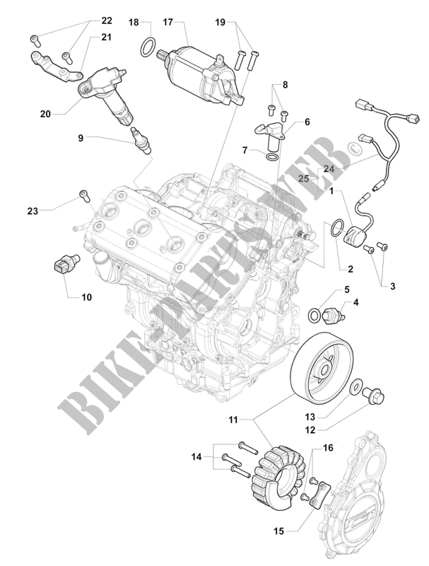 ENGINE ELECTRIC SYSTEM for MV Agusta DRAGSTER RR 2015